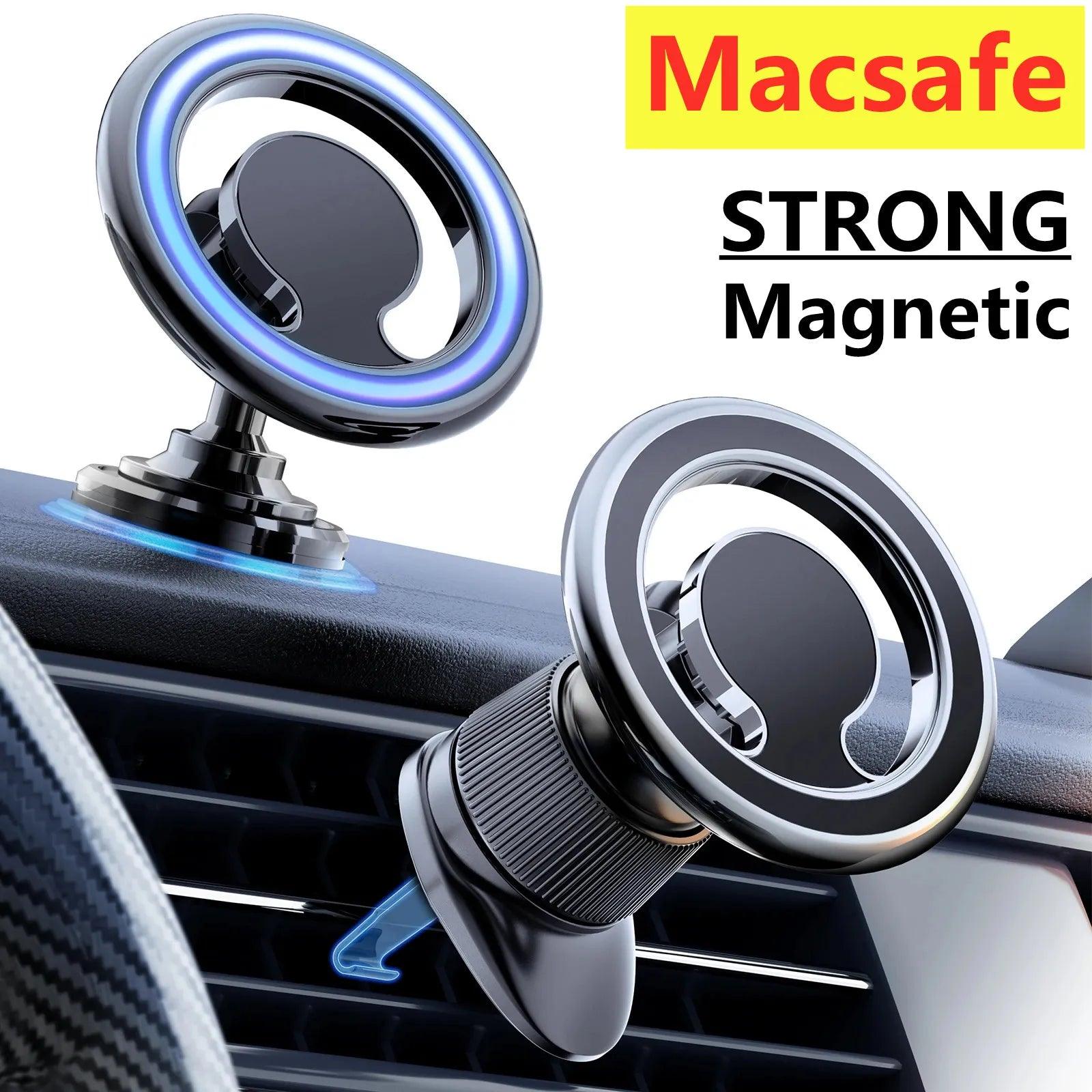 Car Phone Holder: Magnetic Stand for iPhone with Macsafe & GPS Compatibility  ourlum.com   