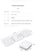 Three-in-One Magnetic Foldable Fast Charging Base Bracket Apple