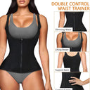 Neoprene Women's Waist Trainer Corset Zip Vest Slimming Girdle