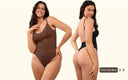 GUUDIA Seamless Tummy Control Bodysuit with Open Crotch for Effortless Shaping