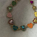 Heartfelt Enamel Bracelet: Elegant Wrist Candy for Women