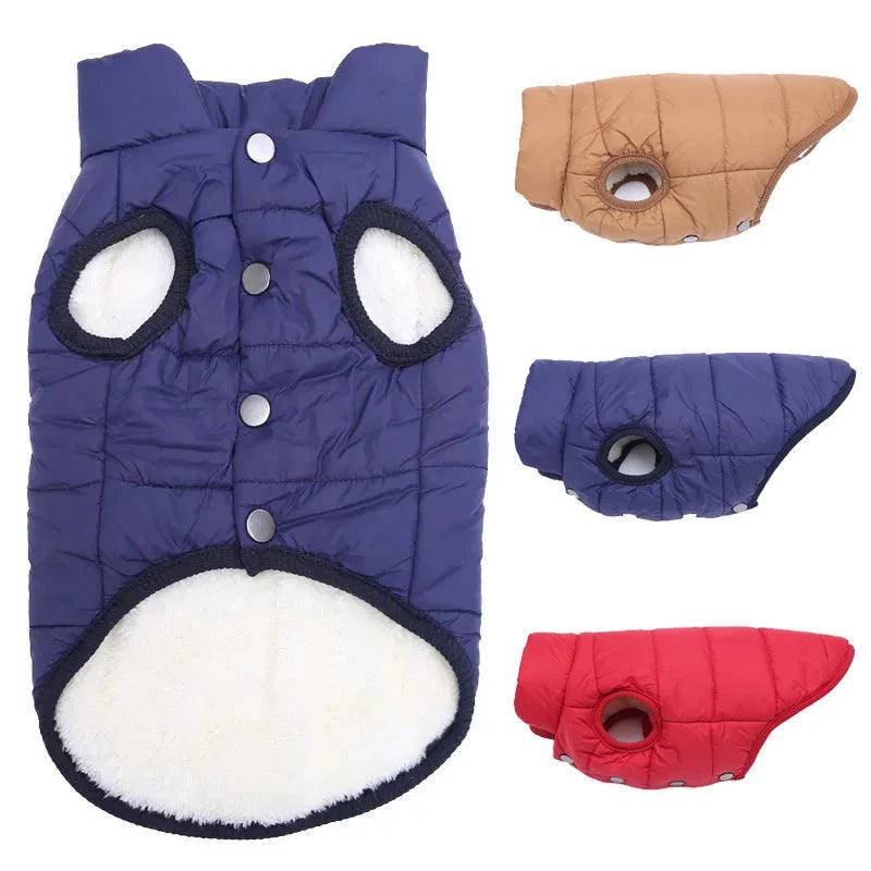 Warm Fleece Dog Coat for Small to Large Breeds: Stylish Winter Pet Vest  ourlum.com   