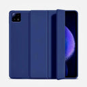 Xiaomi Pad 6 PU Leather Tri-Fold Case: Stylish Tablet Cover with Stylus Pen  ourlum.com Dark blue Xiaomi Pad 6 Russian Federation