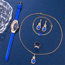 6PCS Women's Luxury Quartz Watch Set: Glamorous Rhinestone Design  ourlum.com   