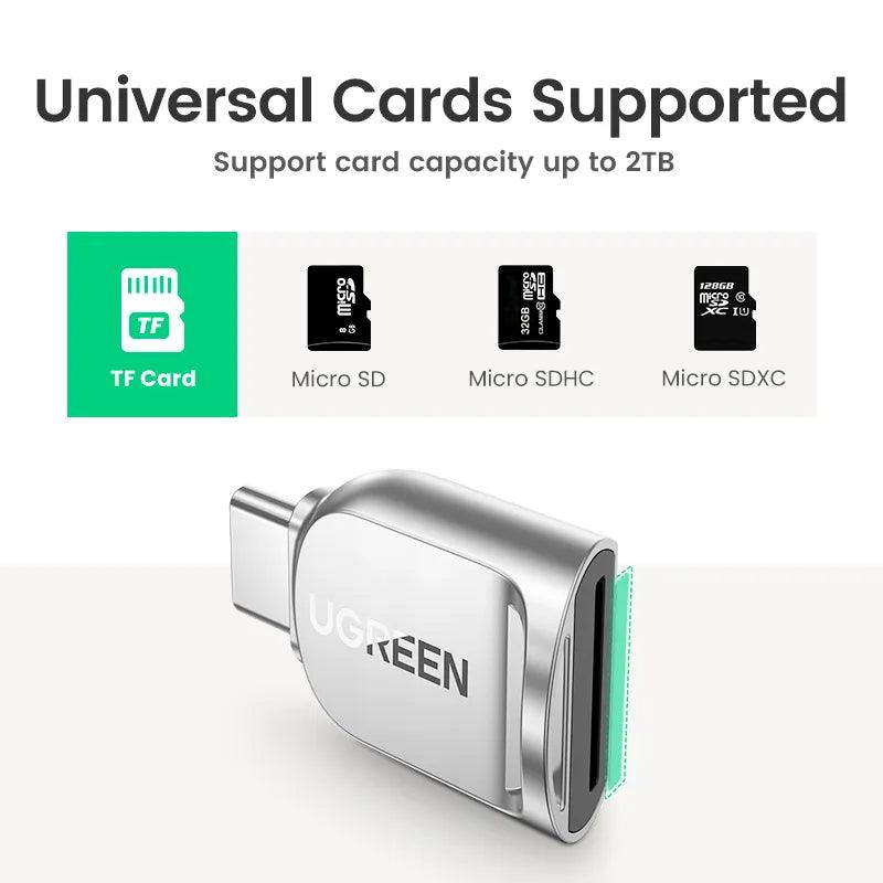 UGREEN Micro SD TF Card Reader USB-C Adapter: Efficient Data Transfer Solution  ourlum.com   