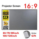 Portable Anti-Light Projection Screen Easy Install Wide Compatibility