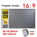 Portable Grey Projection Screen for Home and Office Use