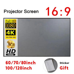 Portable Grey Projection Screen: Ultimate Cinema Experience for Home & Office