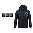 17 PCS Heating Men Winter Warm USB Jackets Hooded Waterproof