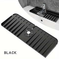 Silicone Kitchen Faucet Mat & Sponge Holder: Wall-Mounted Space Saver