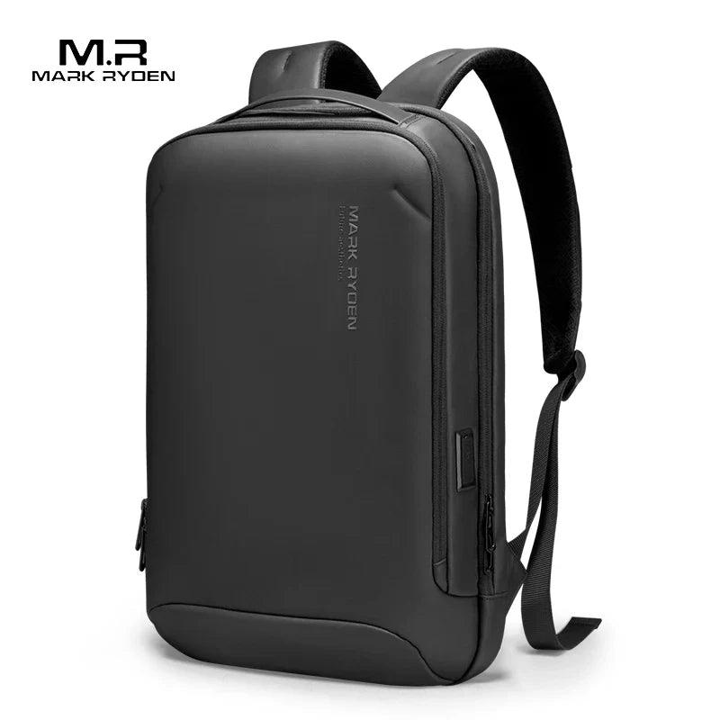 MARK RYDEN Minimalist Backpack Business Hard Shell Front Thin Laptop Backpack Black and Gray(15.6")  ourlum.com   