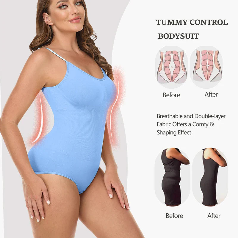 Seamless Tummy Control Bodysuit Shapewear for Women - Butt Lifter & Waist Trainer