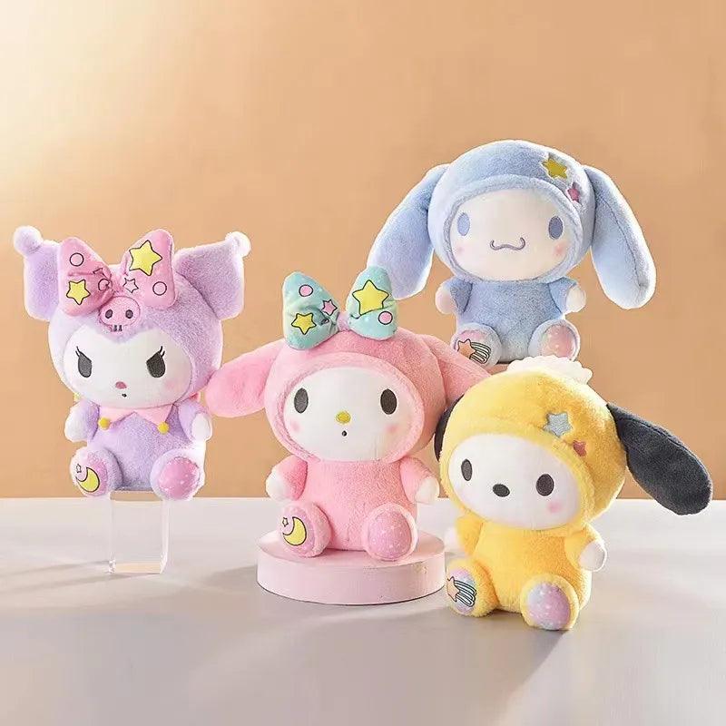 Sanrio Charm 25Cm Plush Toys Set - Kuromi My Melody Cinnamoroll Stuffed Animals - Xmas Gift for Fans  ourlum.com   