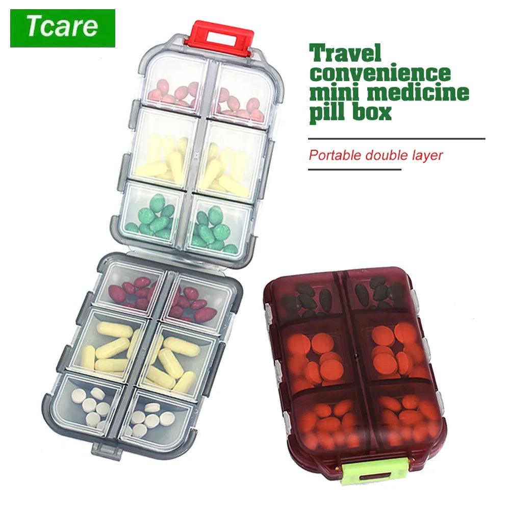 Tcare Travel Pill Organizer Moisture Proof Pills Box for Pocket Purse Daily Pill Case Portable Medicine Vitamin Holder Container  ourlum.com   