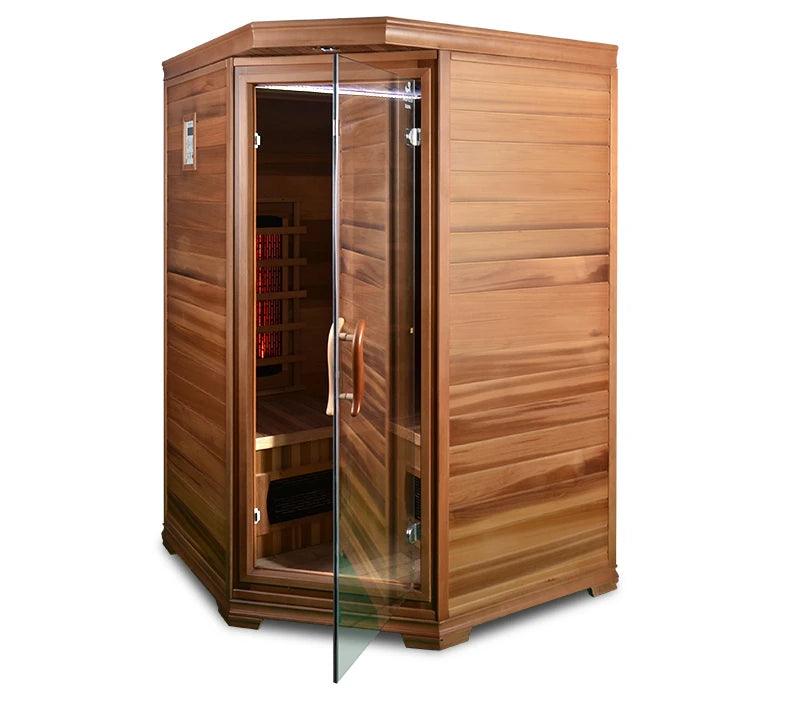 Luxurious Far Infrared Sauna Room with Nano Sweat Steam - Eco-Friendly Wooden Light Wave  ourlum.com   