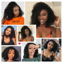 Kinky Curly Bob Wig Glueless Lace Front Human Hair Wig