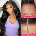 Glueless Brazilian Body Wave Human Hair Wig 200% Density