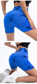 High-Waisted Seamless Tie-Dye Butt Lift Leggings for Women