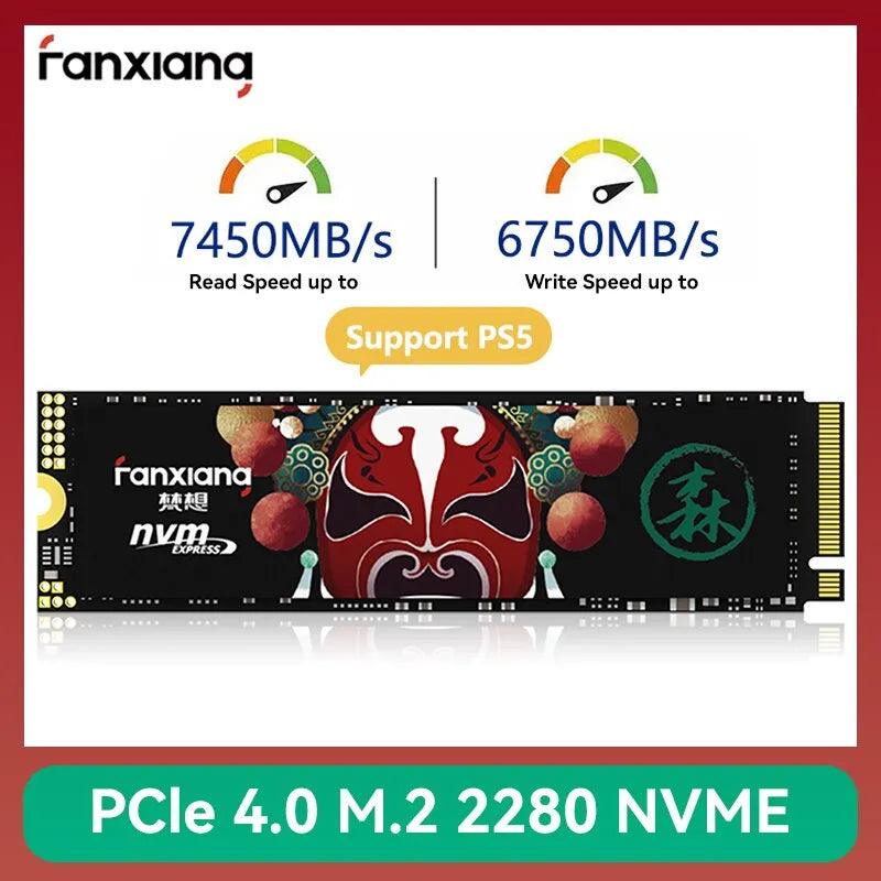 Fanxiang SSD NVMe M.2 Internal Solid State Drive: Lightning-Fast Data Transfer  ourlum.com PCIE4.0 7400MBs 2T  