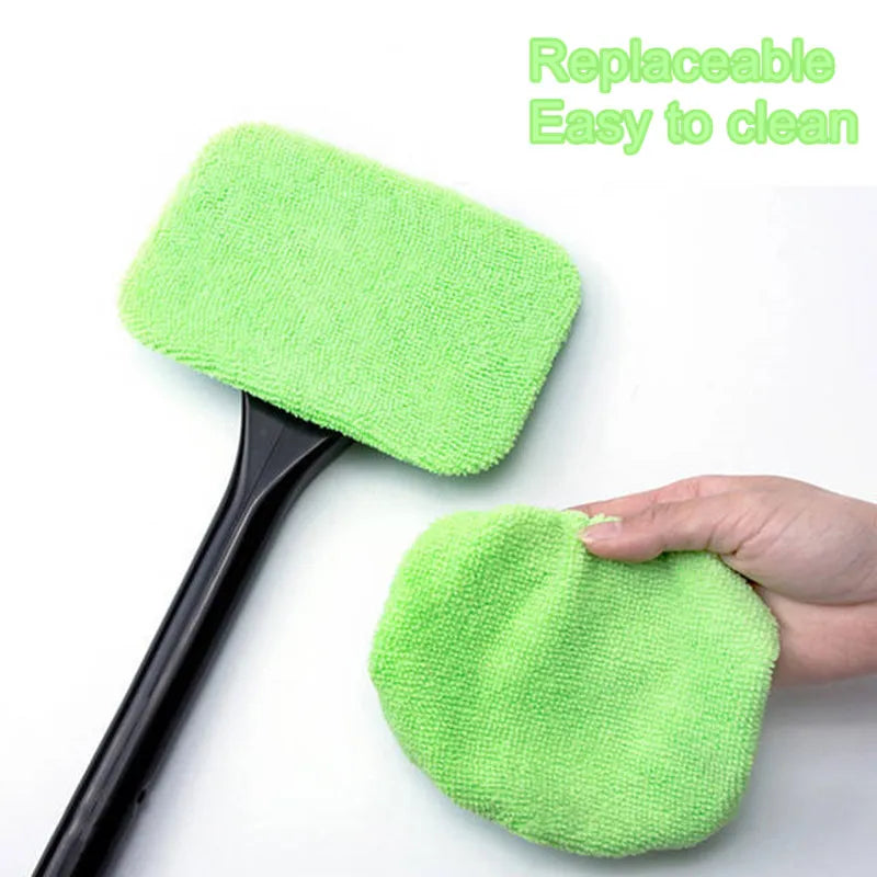 Car Window Cleaner Kit: Spotless Glass Wiper with Long Handle  ourlum.com   
