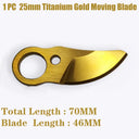 25mm Titanium Gold SK5 Alloy Steel Cutting Blade for Shears