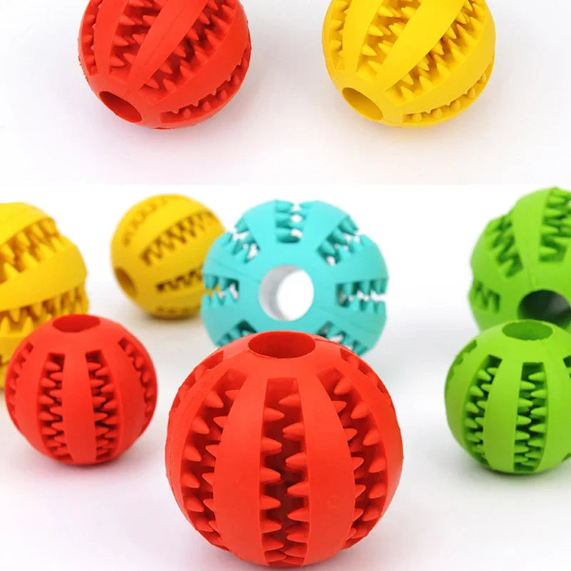 Interactive Rubber Chew Toy Balls for Pets: Teeth Cleaning & Fun Chew Toys  ourlum.com   