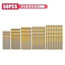 High Speed Steel Twist Drill Bits Set with Titanium Coating