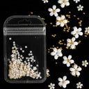 4.5g Acrylic Flower Nail Art Decoration Mixed Size White Rhinestones Silver Gem Manicure Tool Accessories For DIY Nail Design  ourlum.com D-BH2  