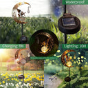 Solar Moon Fairy Lamp Outdoor Garden Iron Flower Light