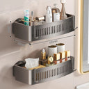 Vacuum Suction Cup Bathroom Shelf Wall Mounted Aluminum Organizer