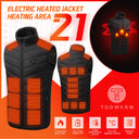 TODWARM Heated Vest 21 Areas Jacket for Men and Women 6XL