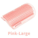 Cat Self Groomer with Catnip Soft Cats Massage Comb Brush  ourlum.com Pink-Large  