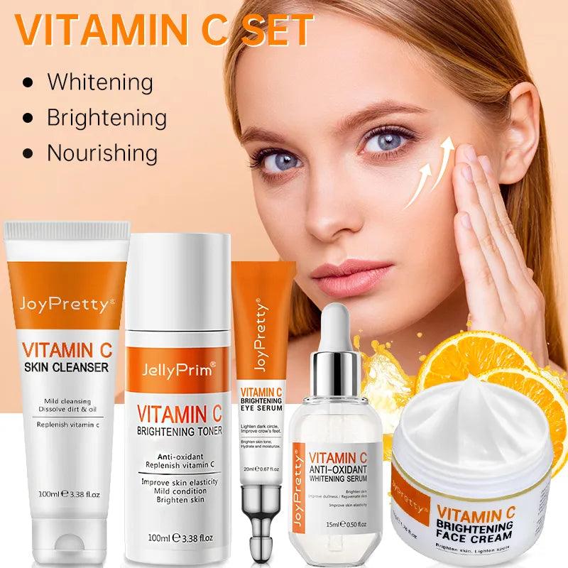 Radiant Glow Vitamin C Skincare Bundle with Glutathione Serum - Korean Whitening Beauty Set  ourlum.com CHINA  