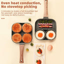 Non-Stick 4-Hole Omelet and Pancake Frying Pan Cookware