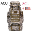 Large 80L/100L Tactical Backpack for Hiking and Camping