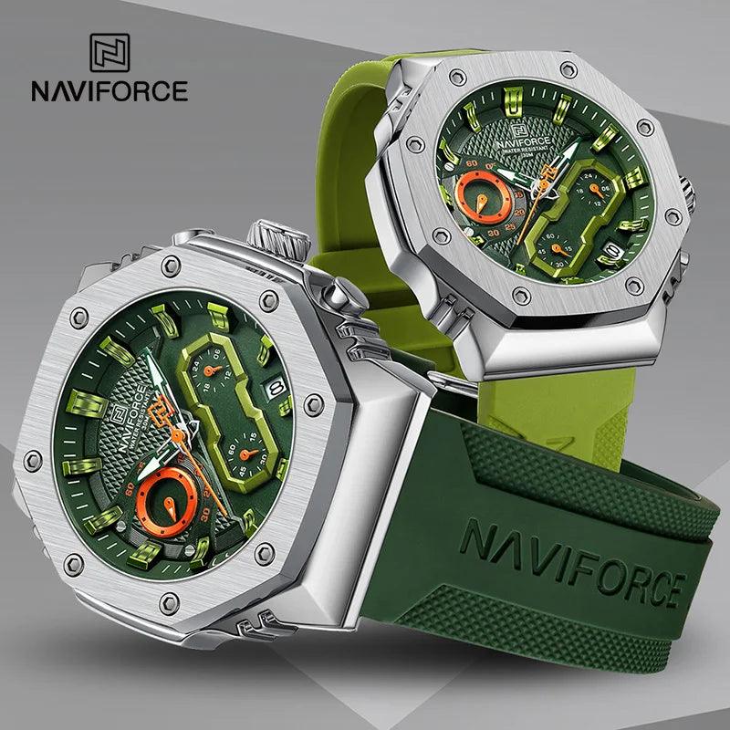 Ultimate NAVIFORCE Sports Chronograph Couple Watches with Silicone Band  ourlum.com   