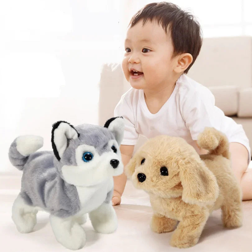 Electric Interactive Puppy Plush Toy: Cute Dog Robot for Kids Birthday Gift  ourlum.com   