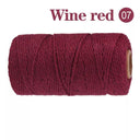 Cotton Macrame Cord Rope Twine String Crafts DIY Bohemia Wedding Decor  ourlum.com SLQ 07 Wine Red  