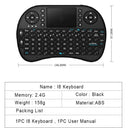 I8 Mini Wireless Keyboard 2.4G Air Mouse Touchpad For TV