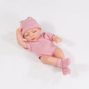 Silicone Reborn Dolls: Lifelike Baby Toys for Girls, Cute Mini Bebe Doll, Birthday Gift  ourlum.com striped pink  