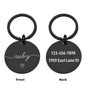 Customized Pet ID Tags for Dogs and Cats: Reflective, Engraved, Personalized  ourlum.com Black 20X20mm 