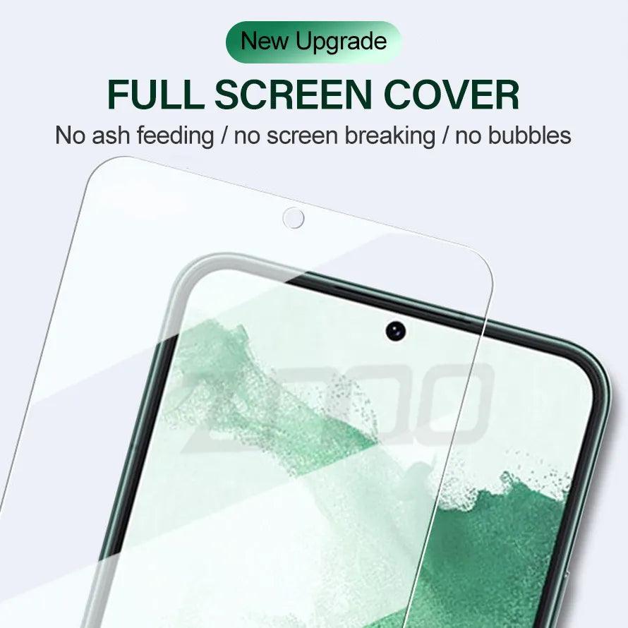 Samsung Galaxy S21 S22 S23 Plus 2PCS Glass Screen Protectors with Fingerprint Unlocking  ourlum.com   