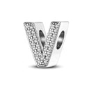 Hot Sale Silver Plated Color Letter Charm Beads for Women