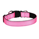 Reflective Neoprene Padded Dog Collar: Stylish Safety for Medium to Large Pets  ourlum.com Pink S 