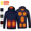 21 Areas Heated Jacket Mens Waterproof Heating Coat Tactical