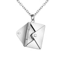 Customized Love Letter Envelope Stainless Steel Pendant Necklace