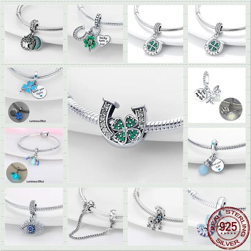 Heart Shaped Sterling Silver Charm Bead - Zircon Adorned Pandora Bracelet Pendant  ourlum.com   
