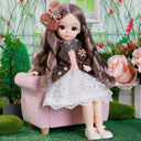 Customizable BJD Doll Interactive Dress-Up Toy with 3D Eyes