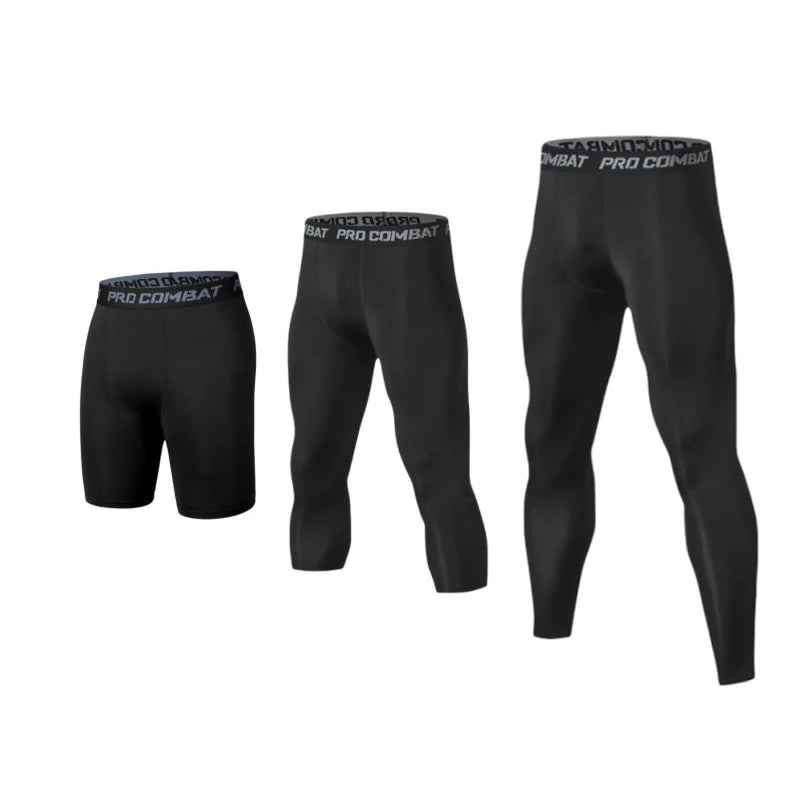 Men's Cool Dry Compression Leggings for Sports and Fitness - Athletic Baselayer Tights and Shorts