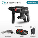 Yofidra 26mm Brushless Electric Hammer Electric Pick Impact Drill Multi-function Cordless Rotary Tool For Makita 18V Battery  ourlum.com 2Xbattery option 6 brazil 